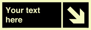 IV7095: Custom Directional sign black arrow down right  - symbol right