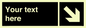 IV7095: Custom Directional sign black arrow down right  - symbol right