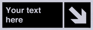 IV7095: Custom Directional sign black arrow down right  - symbol right
