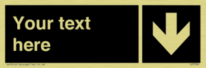 IV7096: Custom Directional sign black arrow down - symbol right