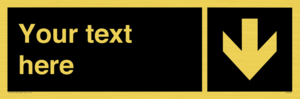 IV7096: Custom Directional sign black arrow down - symbol right