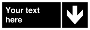 IV7096: Custom Directional sign black arrow down - symbol right