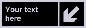 IV7097: Custom Directional sign black arrow down left  - symbol right