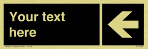 IV7098: Custom Directional sign black arrow left  - symbol right