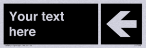 IV7098: Custom Directional sign black arrow left  - symbol right