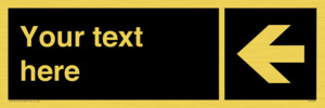 IV7098: Custom Directional sign black arrow left  - symbol right