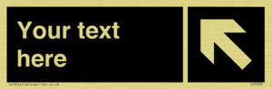 IV7099: Custom Directional sign black arrow up left  - symbol right
