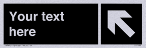 IV7099: Custom Directional sign black arrow up left  - symbol right