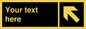 IV7099: Custom Directional sign black arrow up left  - symbol right