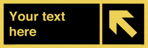 IV7099: Custom Directional sign black arrow up left  - symbol right