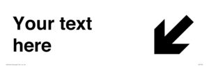 IV7105: Custom Directional sign arrow down left - symbol right