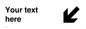 IV7105: Custom Directional sign arrow down left - symbol right