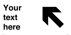 IV7107: Custom Directional sign arrow up left - symbol right