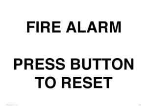 IV7113: FIRE ALARM PRESS BUTTON TO RESET