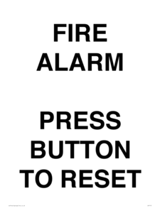 IV7113: FIRE ALARM PRESS BUTTON TO RESET