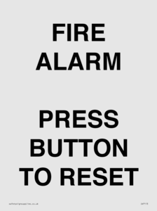IV7113: FIRE ALARM PRESS BUTTON TO RESET