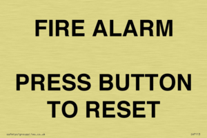 IV7113: FIRE ALARM PRESS BUTTON TO RESET