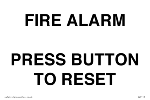 IV7113: FIRE ALARM PRESS BUTTON TO RESET
