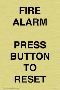 IV7113: FIRE ALARM PRESS BUTTON TO RESET