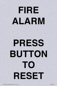 IV7113: FIRE ALARM PRESS BUTTON TO RESET