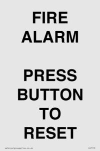 IV7113: FIRE ALARM PRESS BUTTON TO RESET