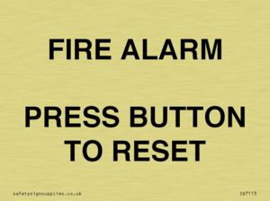 IV7113: FIRE ALARM PRESS BUTTON TO RESET