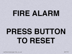 IV7113: FIRE ALARM PRESS BUTTON TO RESET