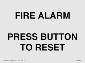 IV7113: FIRE ALARM PRESS BUTTON TO RESET
