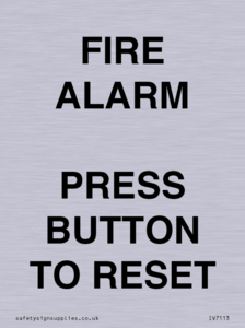 IV7113: FIRE ALARM PRESS BUTTON TO RESET