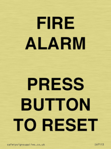 IV7113: FIRE ALARM PRESS BUTTON TO RESET