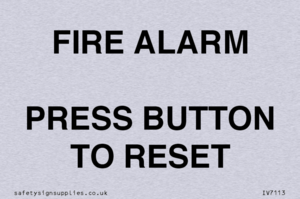 IV7113: FIRE ALARM PRESS BUTTON TO RESET