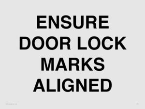 IV7114: ENSURE DOOR LOCK MARKS ALIGNED