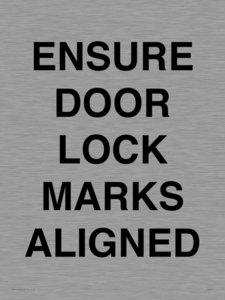 IV7114: ENSURE DOOR LOCK MARKS ALIGNED