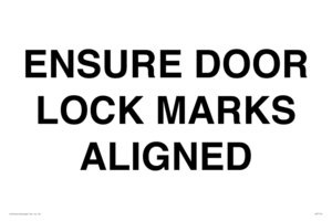 IV7114: ENSURE DOOR LOCK MARKS ALIGNED