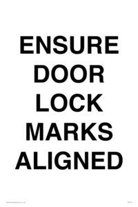 IV7114: ENSURE DOOR LOCK MARKS ALIGNED