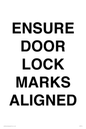 IV7114: ENSURE DOOR LOCK MARKS ALIGNED