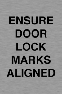 IV7114: ENSURE DOOR LOCK MARKS ALIGNED