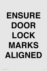 IV7114: ENSURE DOOR LOCK MARKS ALIGNED