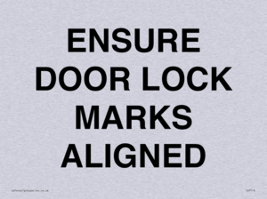 IV7114: ENSURE DOOR LOCK MARKS ALIGNED