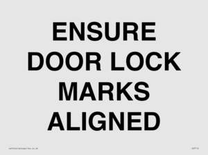 IV7114: ENSURE DOOR LOCK MARKS ALIGNED
