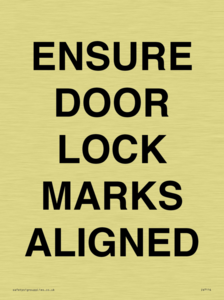 IV7114: ENSURE DOOR LOCK MARKS ALIGNED