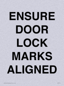 IV7114: ENSURE DOOR LOCK MARKS ALIGNED