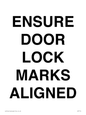 IV7114: ENSURE DOOR LOCK MARKS ALIGNED