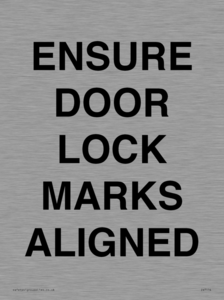 IV7114: ENSURE DOOR LOCK MARKS ALIGNED