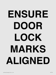 IV7114: ENSURE DOOR LOCK MARKS ALIGNED