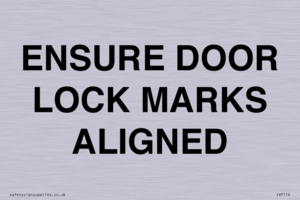 IV7114: ENSURE DOOR LOCK MARKS ALIGNED