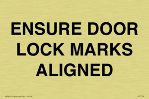 IV7114: ENSURE DOOR LOCK MARKS ALIGNED