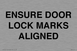 IV7114: ENSURE DOOR LOCK MARKS ALIGNED