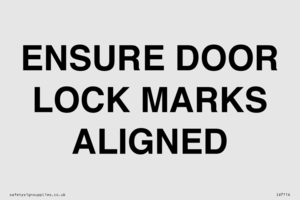 IV7114: ENSURE DOOR LOCK MARKS ALIGNED