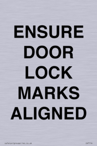 IV7114: ENSURE DOOR LOCK MARKS ALIGNED